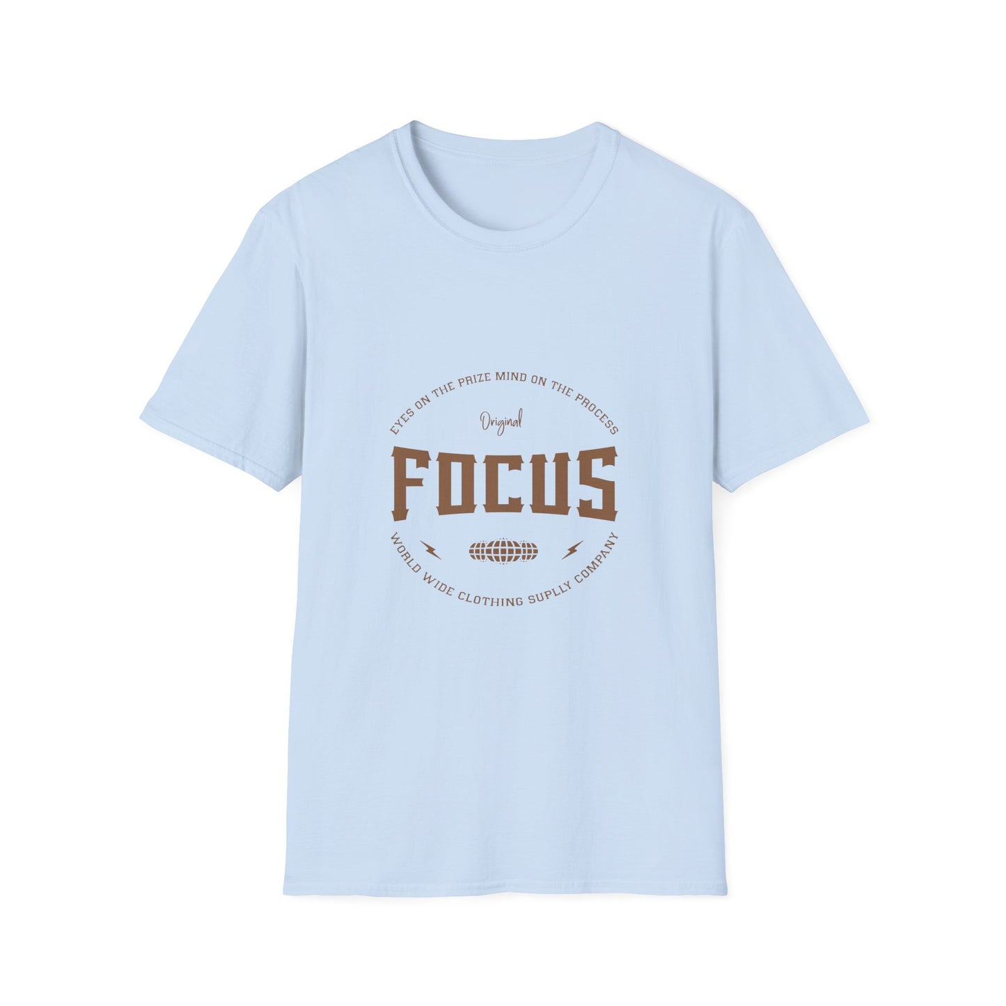 Focus Graphic T‑Shirt — Motivational Retro Football Design