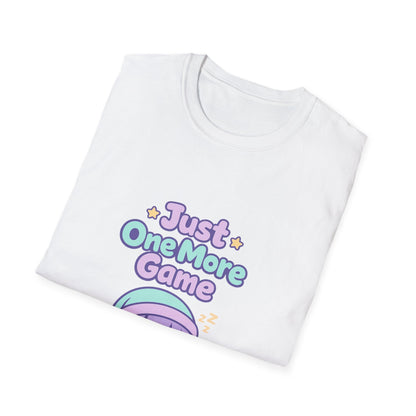 Just One More Game Gamer T‑Shirt — Cute Kawaii Sleeping Gamer Tee Printify