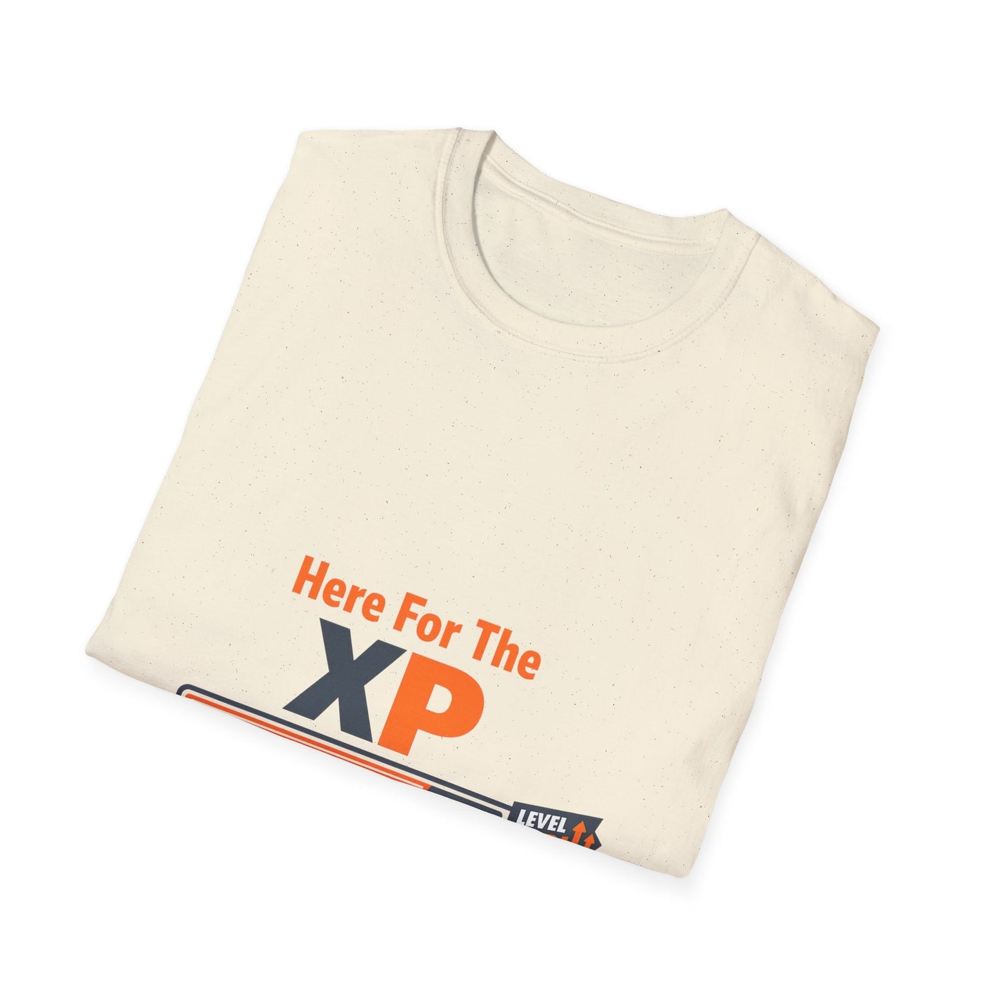 Gaming T-Shirt — "Here For The XP" Progress Bar Tee Printify