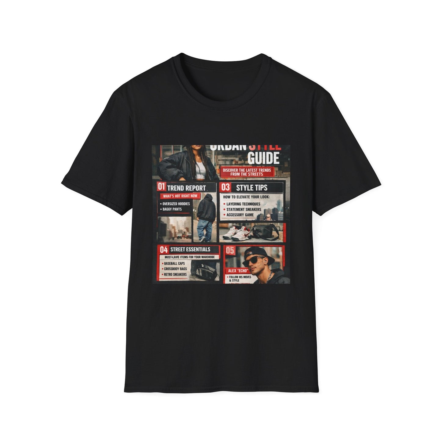 Urban Style Guide T-Shirt — Vintage Streetwear Graphic Tee Printify