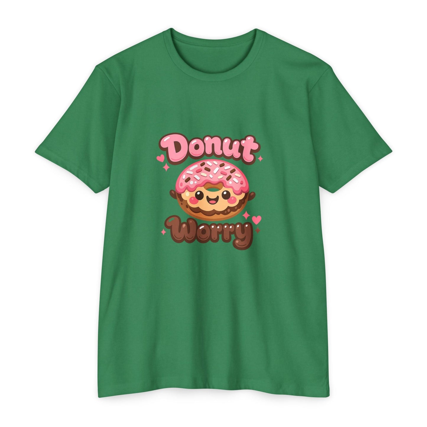 Donut Worry T-Shirt — Cute Kawaii Doughnut Graphic Tee Printify