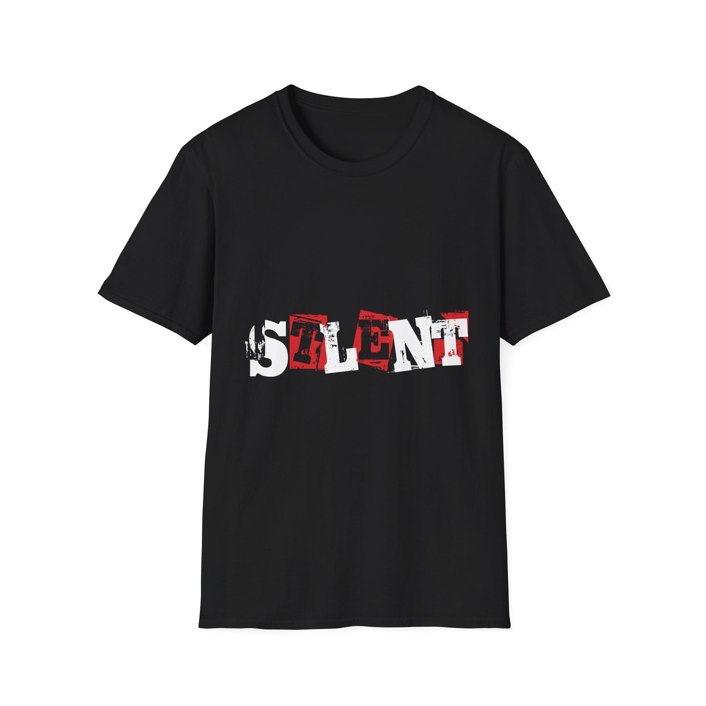 T-Shirt “LEFT” Red Distressed Block Letter Graphic — Vintage Stamped Tee