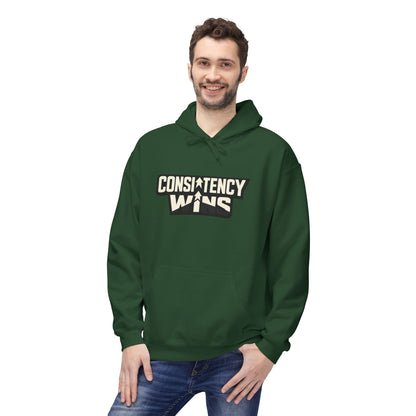 Consistency Wins Hoodie — Motivational Graphic Pullover Printify
