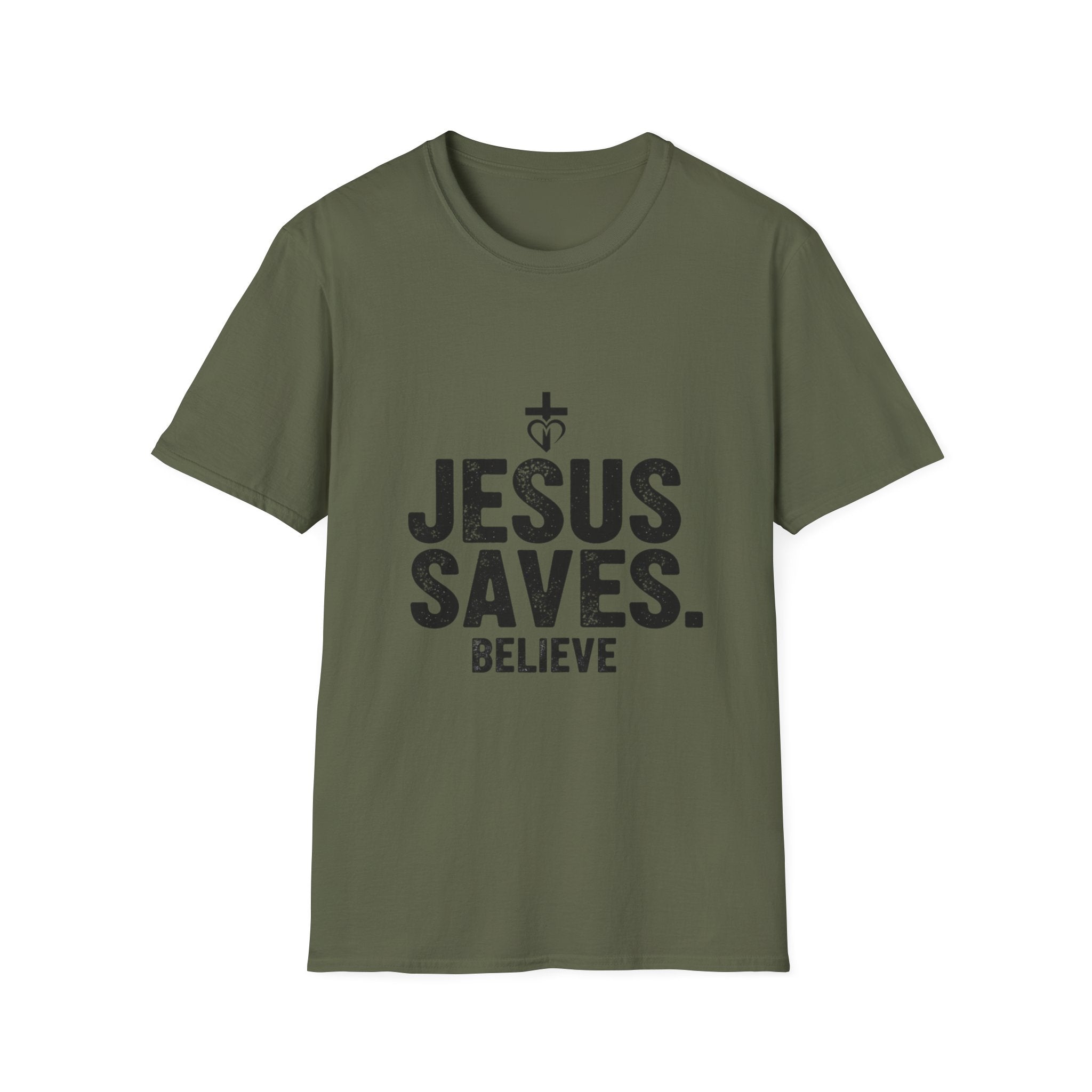 Jesus Saves Believe T-Shirt — Christian Faith Tee