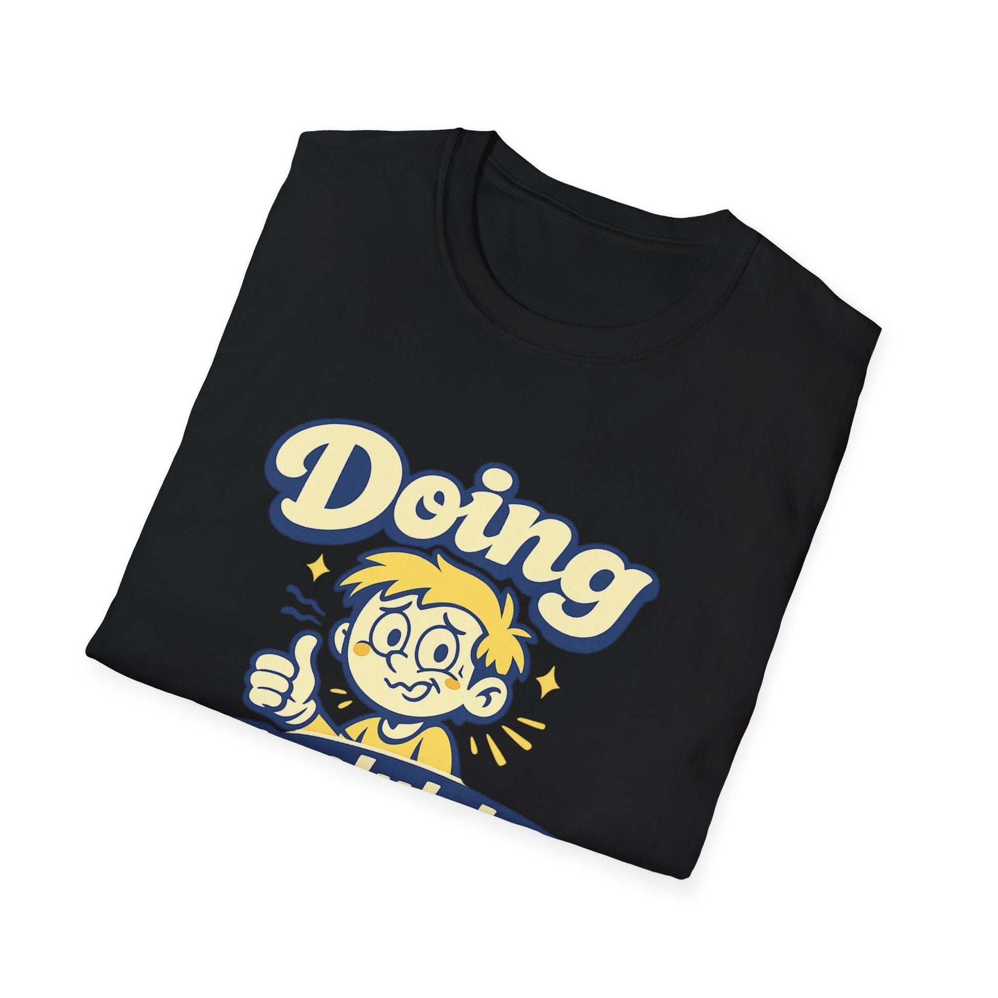 T-Shirt — "Doing Absolutely Fine" Unisex Retro Graphic Tee Printify