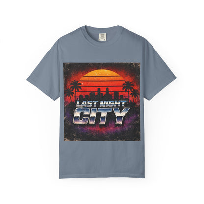 Last Night City T-Shirt — Retro Sunset Miami Vaporwave Tee Printify