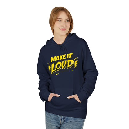 Make It Loud Hoodie — Bold Yellow Graphic Pullover
