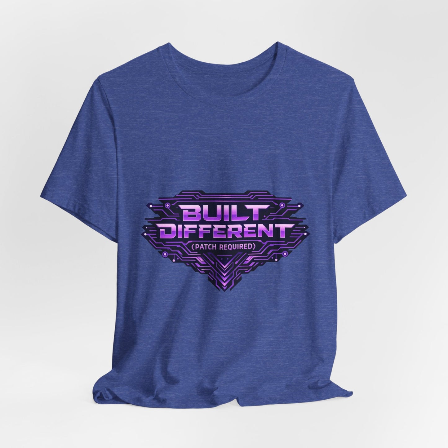 Built Different Tee — Retro Purple Gaming Graphic T-Shirt Printify