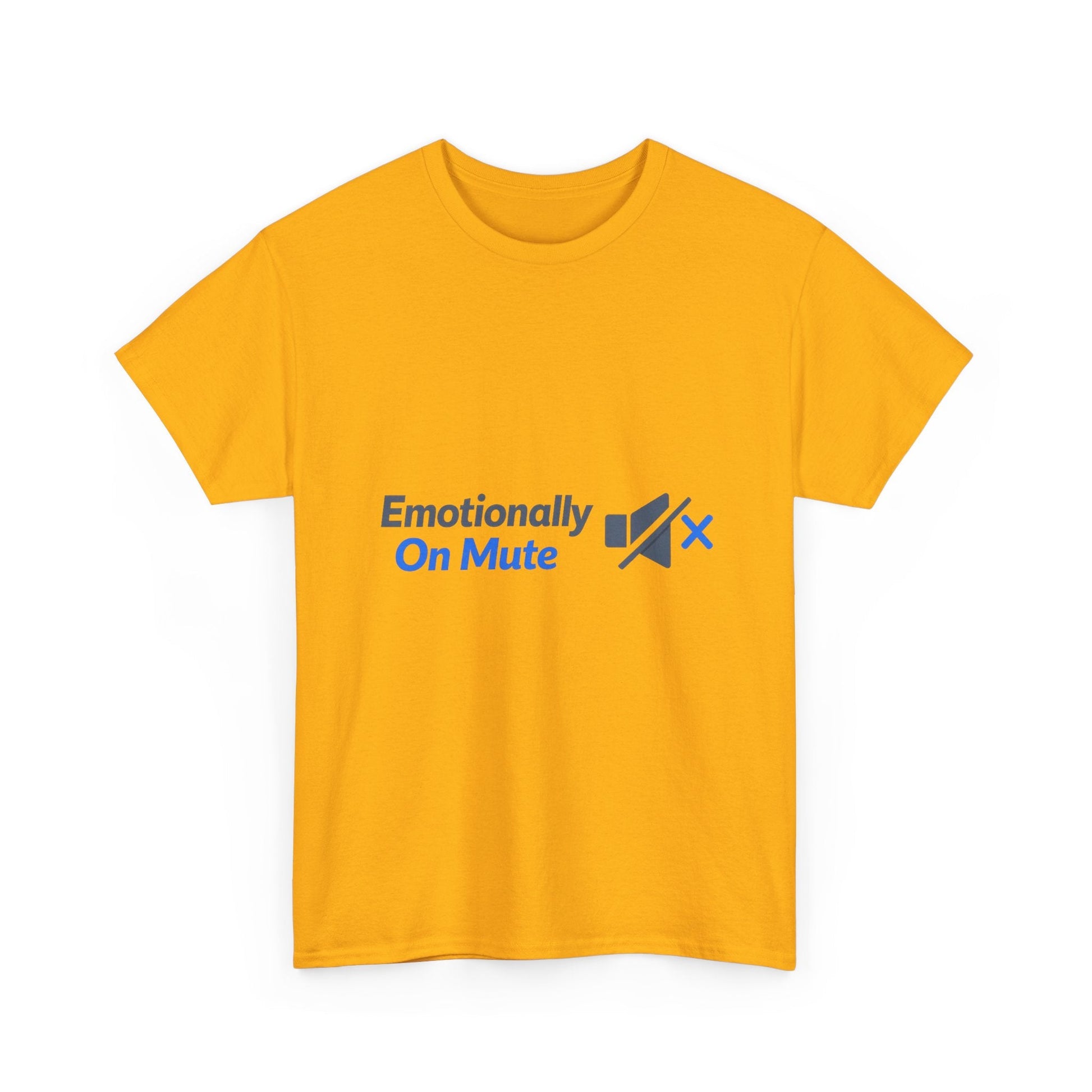 Emotionally On Mute Tee — Funny Social Anxiety Graphic T-Shirt Printify