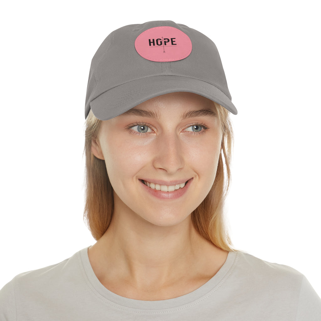Dad Hat — Round Leather Patch 'HOPE' Cap