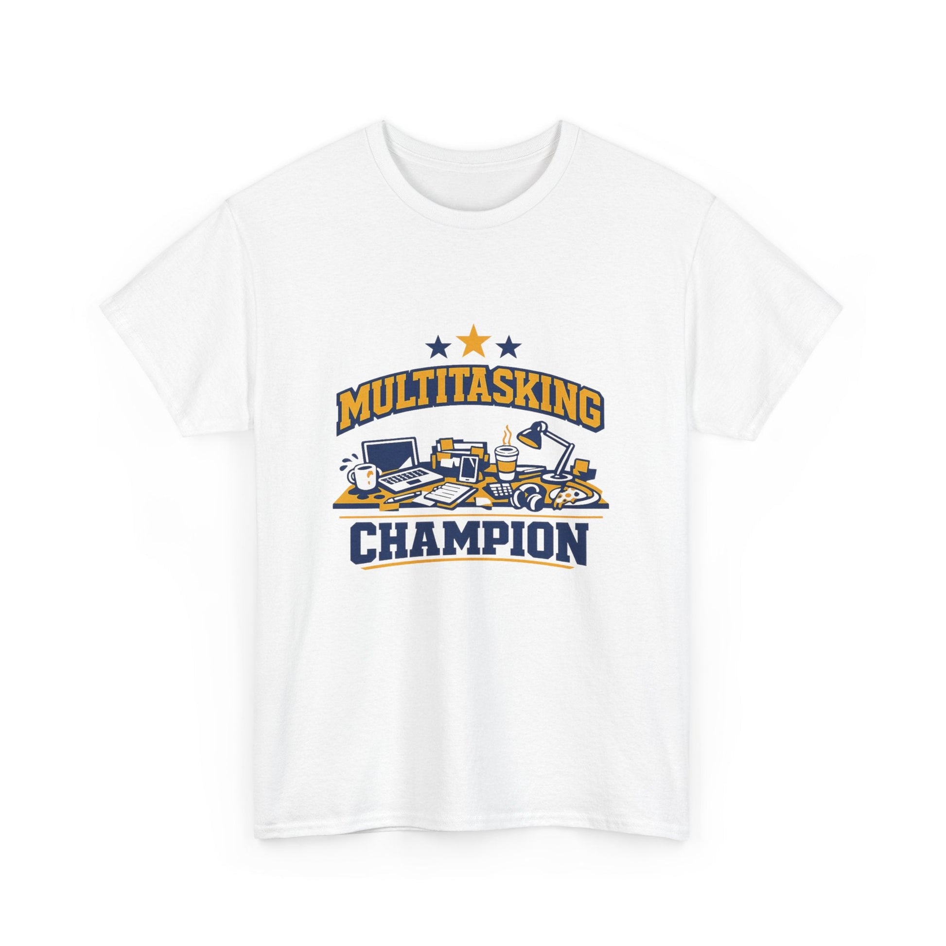 Multitasking Champion Tee — Funny Work From Home Gift Shirt Printify