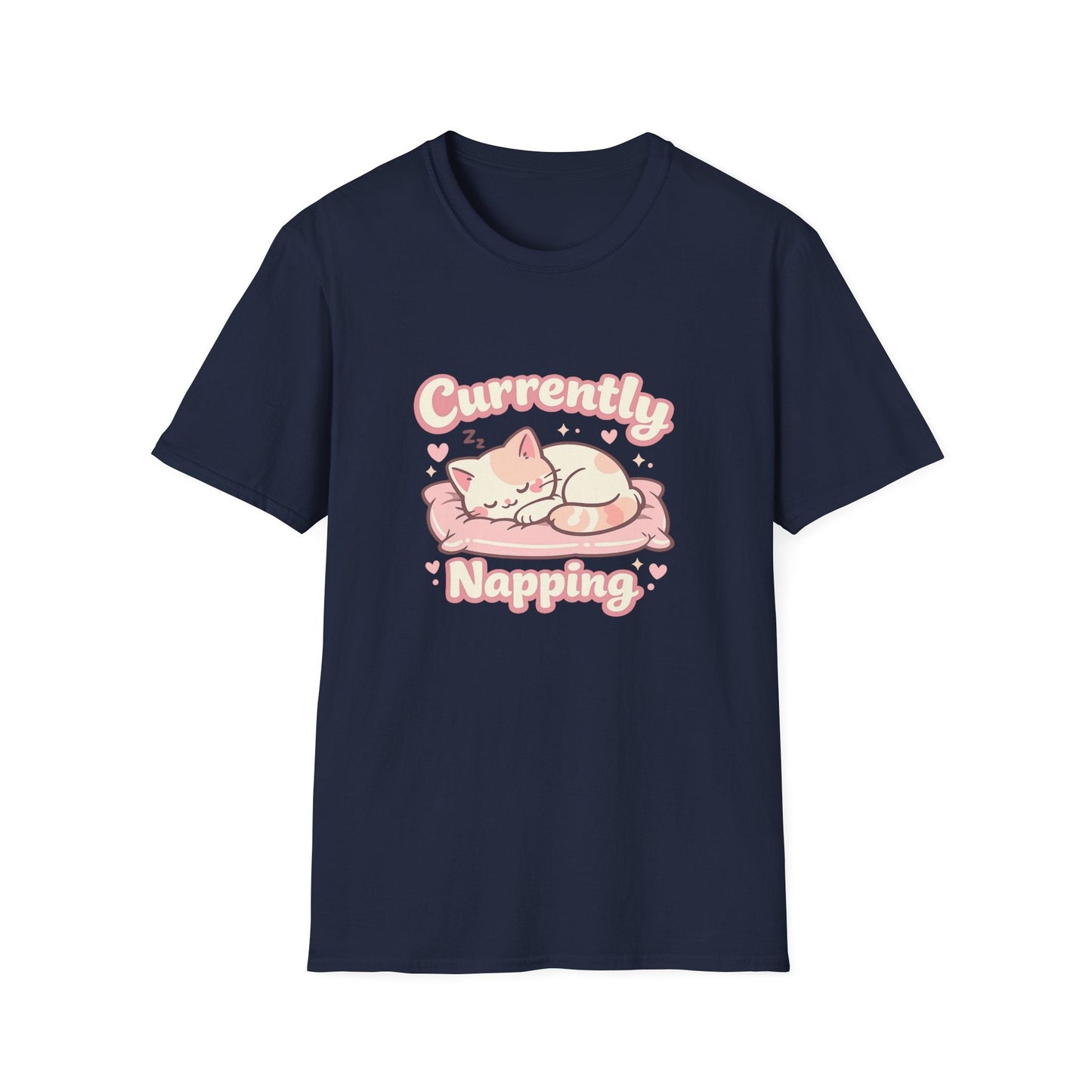 Cat Napping T-Shirt — Cute Sleeping Cat Tee for Cat Lovers Printify