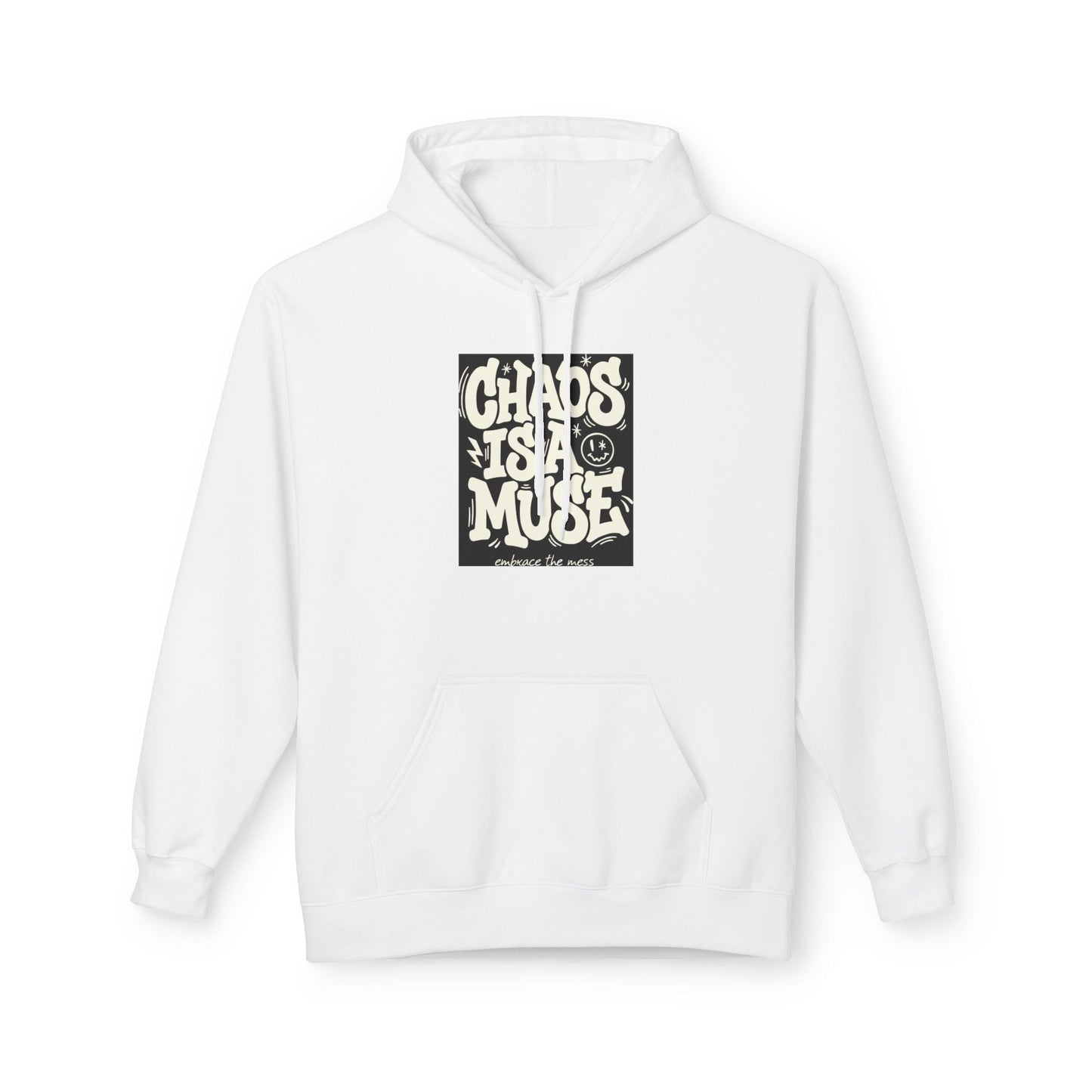 Chaos Is A Muse Hoodie — Retro Psychedelic Graphic Pullover Printify