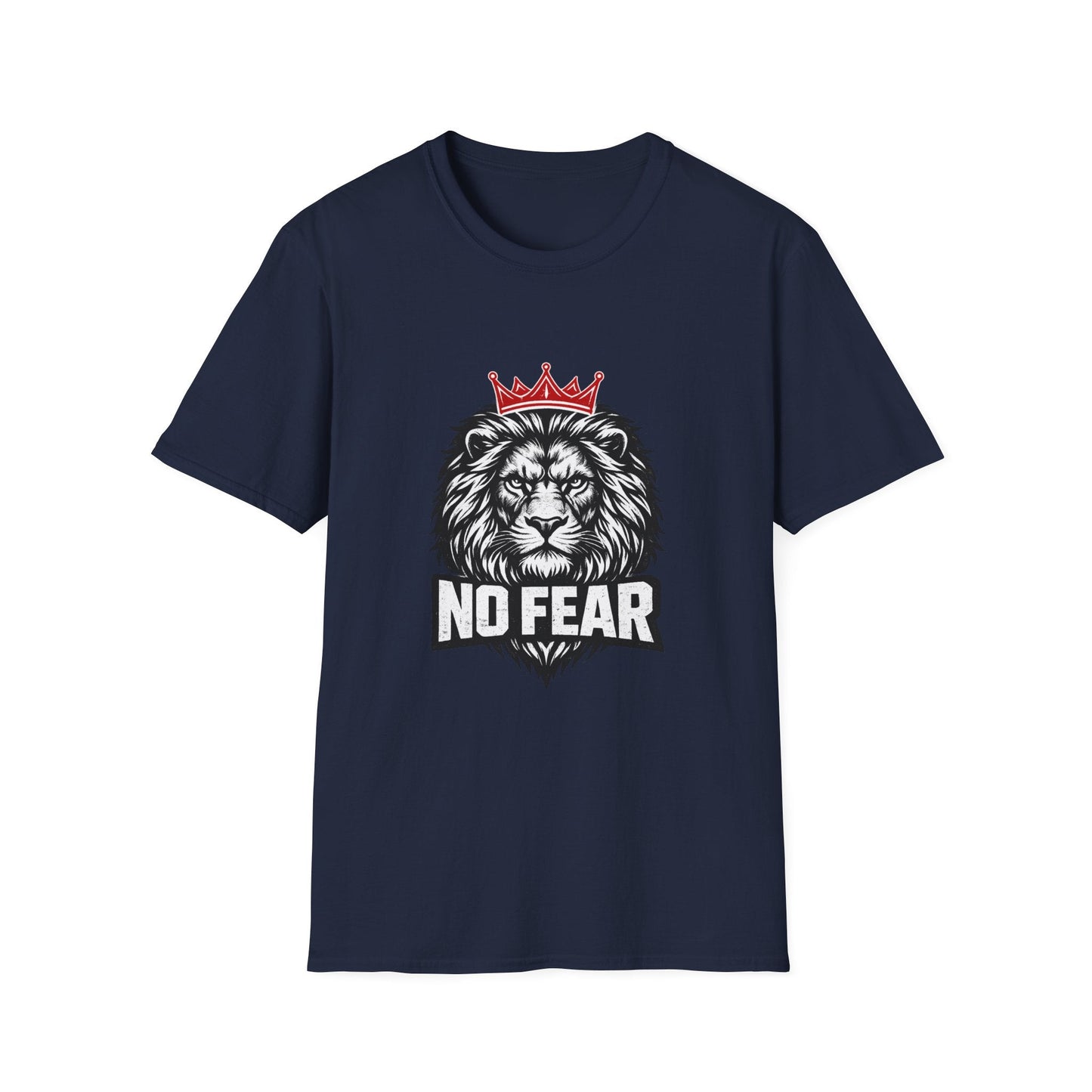 No Fear Lion T‑Shirt — Crowned Lion Graphic Tee Printify