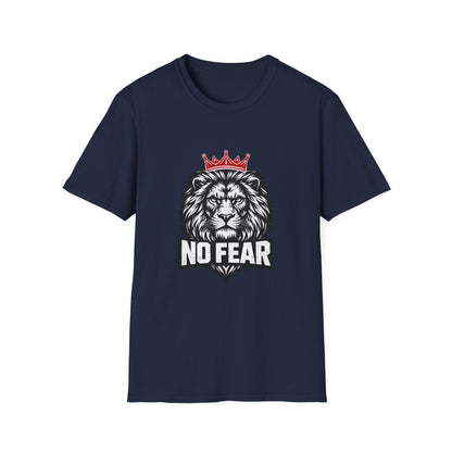 No Fear Lion T‑Shirt — Crowned Lion Graphic Tee Printify