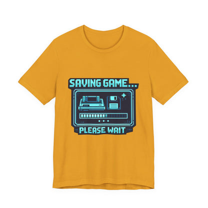Saving Game Please Wait T-Shirt — Retro Gaming Console Tee