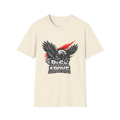 Rise Above Eagle T-Shirt — Patriotic Graphic Tee with Soaring Eagle Printify