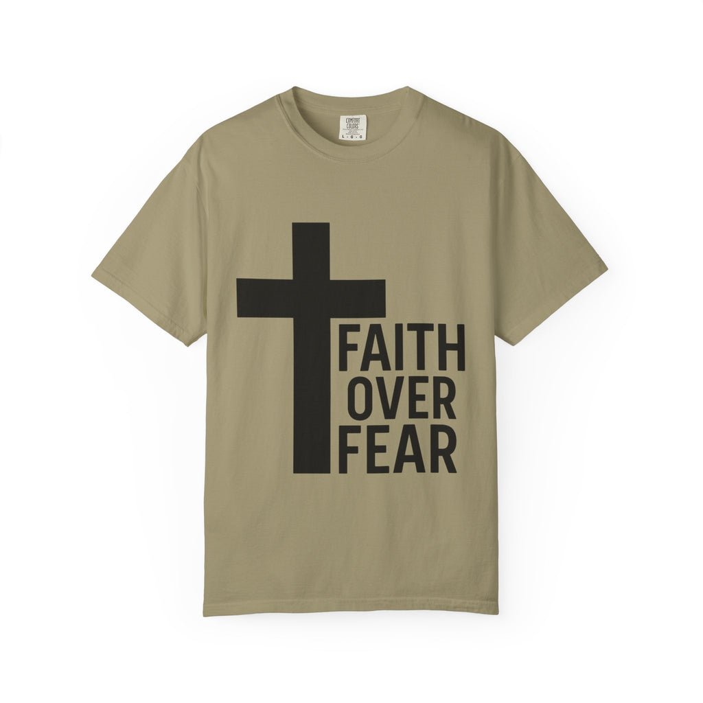 Faith Over Fear T-Shirt — Christian Cross Inspirational Tee