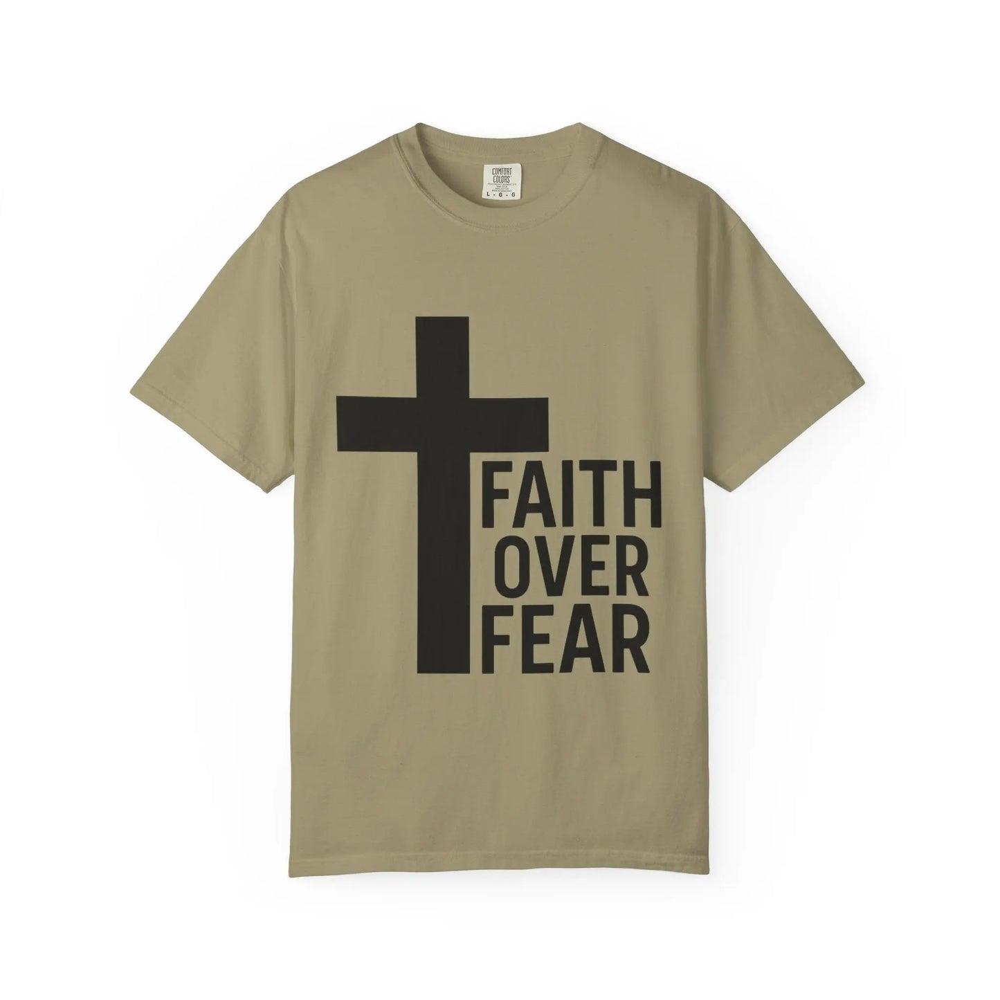 Faith Over Fear T-Shirt — Christian Cross Inspirational Tee Printify