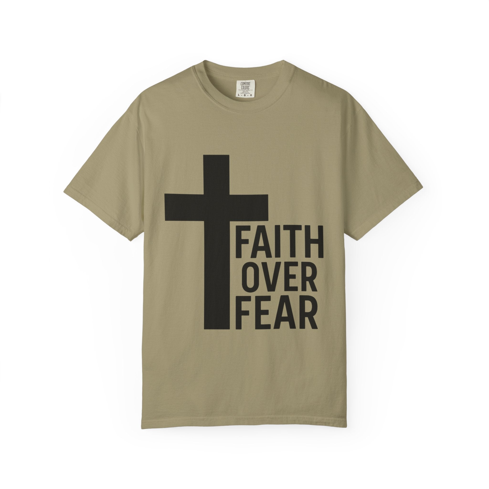 Faith Over Fear T-Shirt — Christian Cross Inspirational Tee