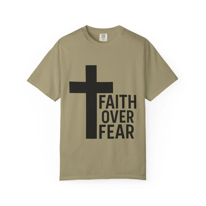 Faith Over Fear T-Shirt — Christian Cross Inspirational Tee Printify