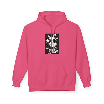 Hoodie — Monochrome Dollar Sign & Stars Graphic Printify