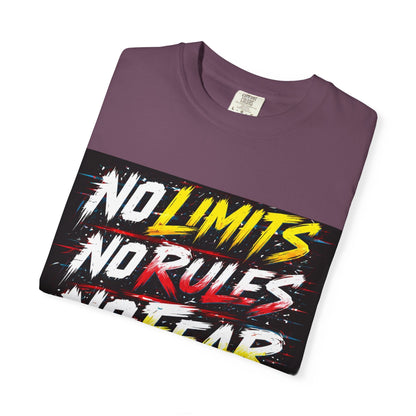 No Limits No Rules No Fear Graphic T-Shirt Printify