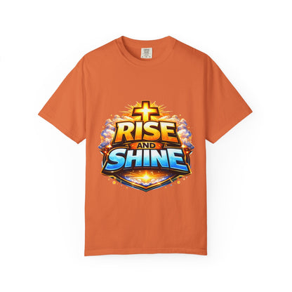 Rise and Shine Christian T-Shirt for Men – Inspirational Graphic Tee Printify