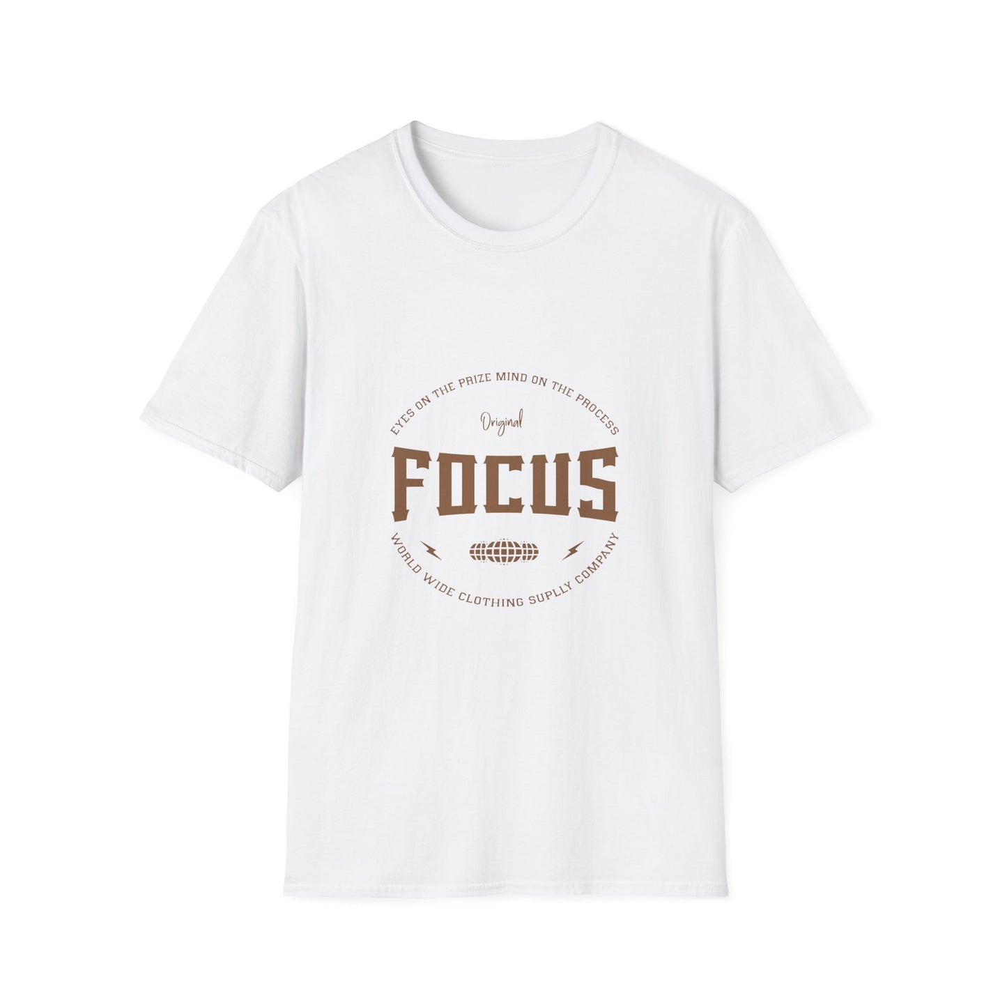 Focus Graphic T‑Shirt — Motivational Retro Football Design