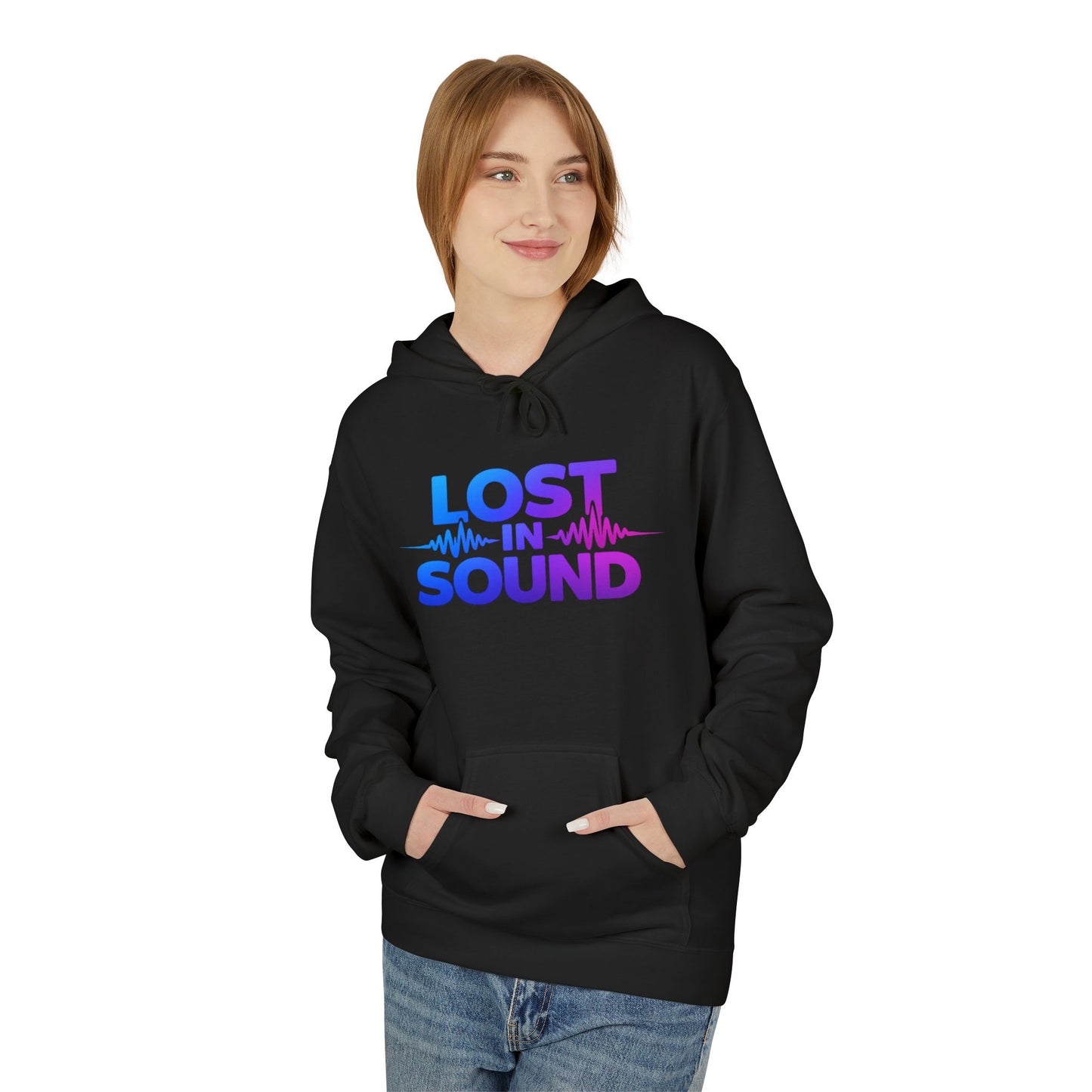 Lost in Sound Hoodie — Gradient Music Wave Pullover