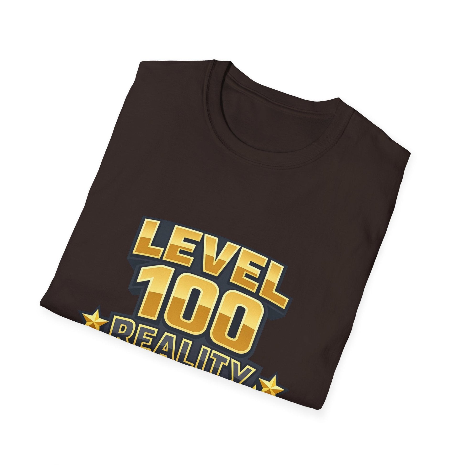 Level 100 Reality T-Shirt — Gamer XP Milestone Tee Printify