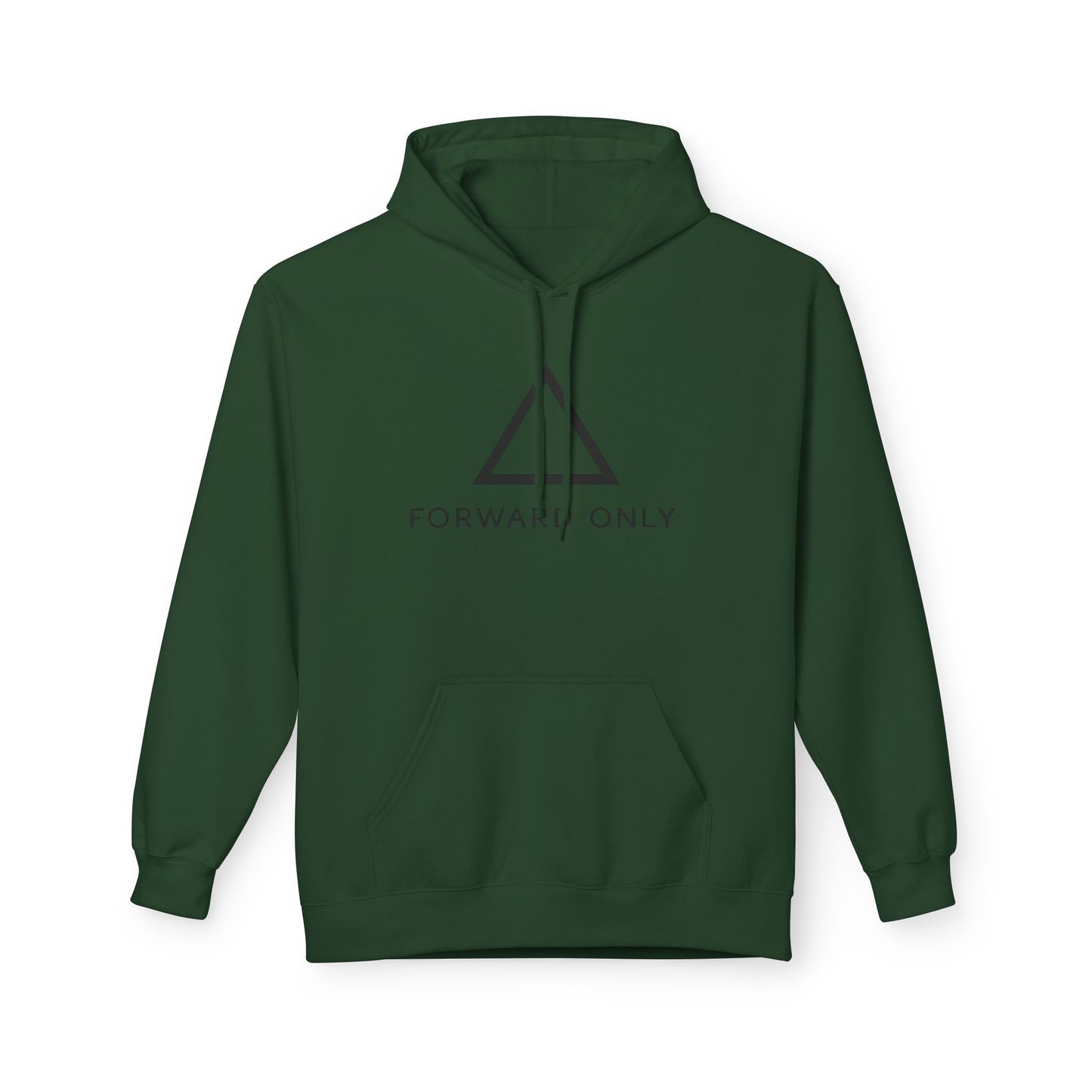 Hoodie — Minimal "Forward Only" Triangle Logo Pullover