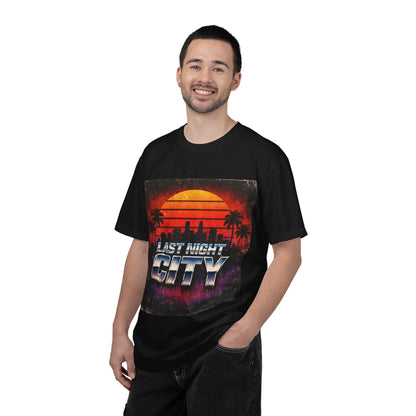 Last Night City T-Shirt — Retro Sunset Miami Vaporwave Tee Printify