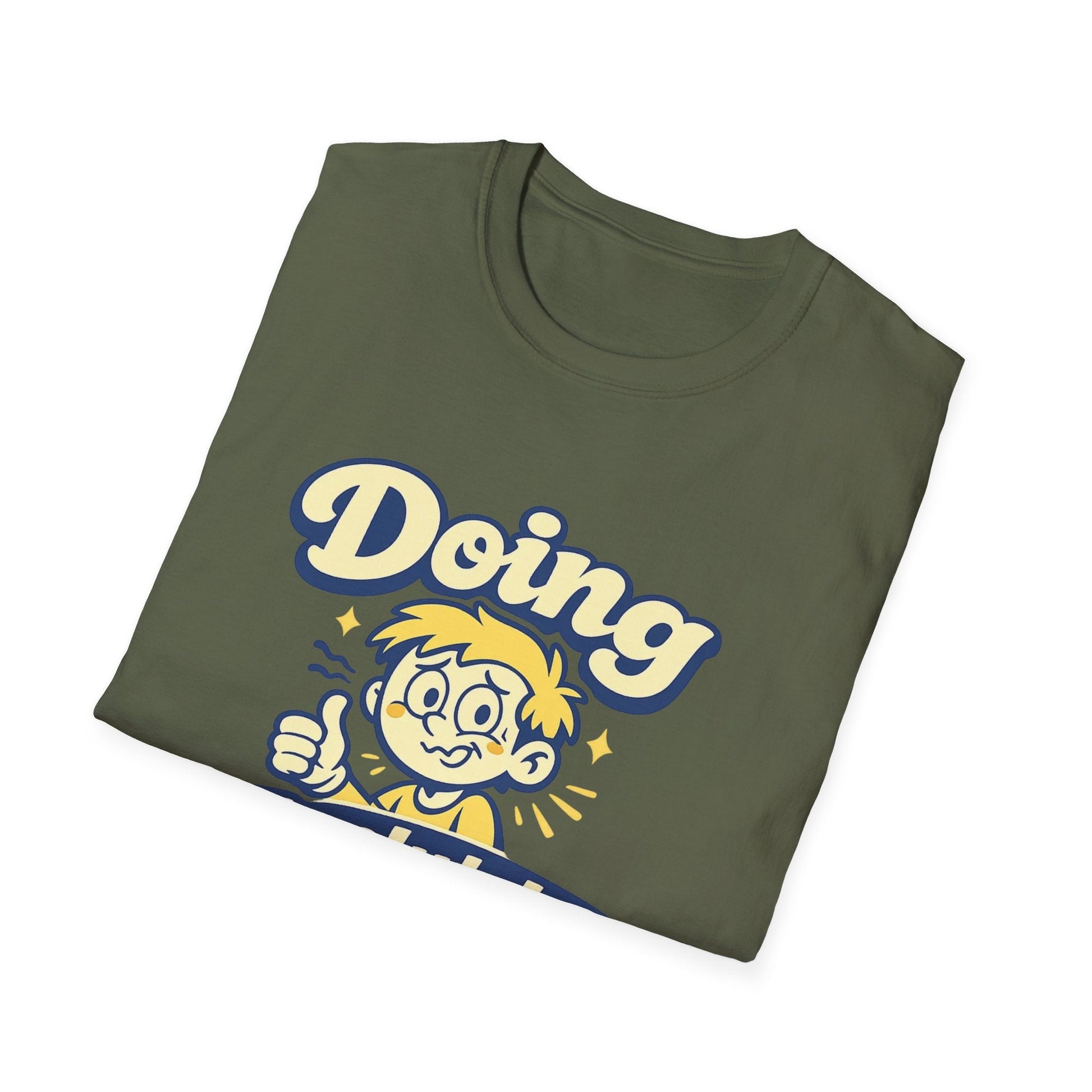 T-Shirt — "Doing Absolutely Fine" Unisex Retro Graphic Tee Printify