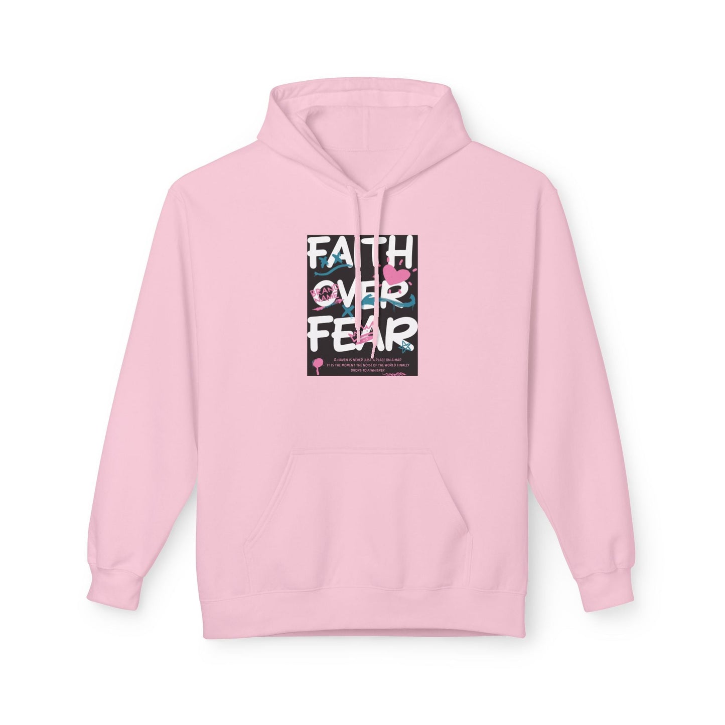 Faith Over Fear Hoodie — Floral Christian Inspiration Sweatshirt Printify