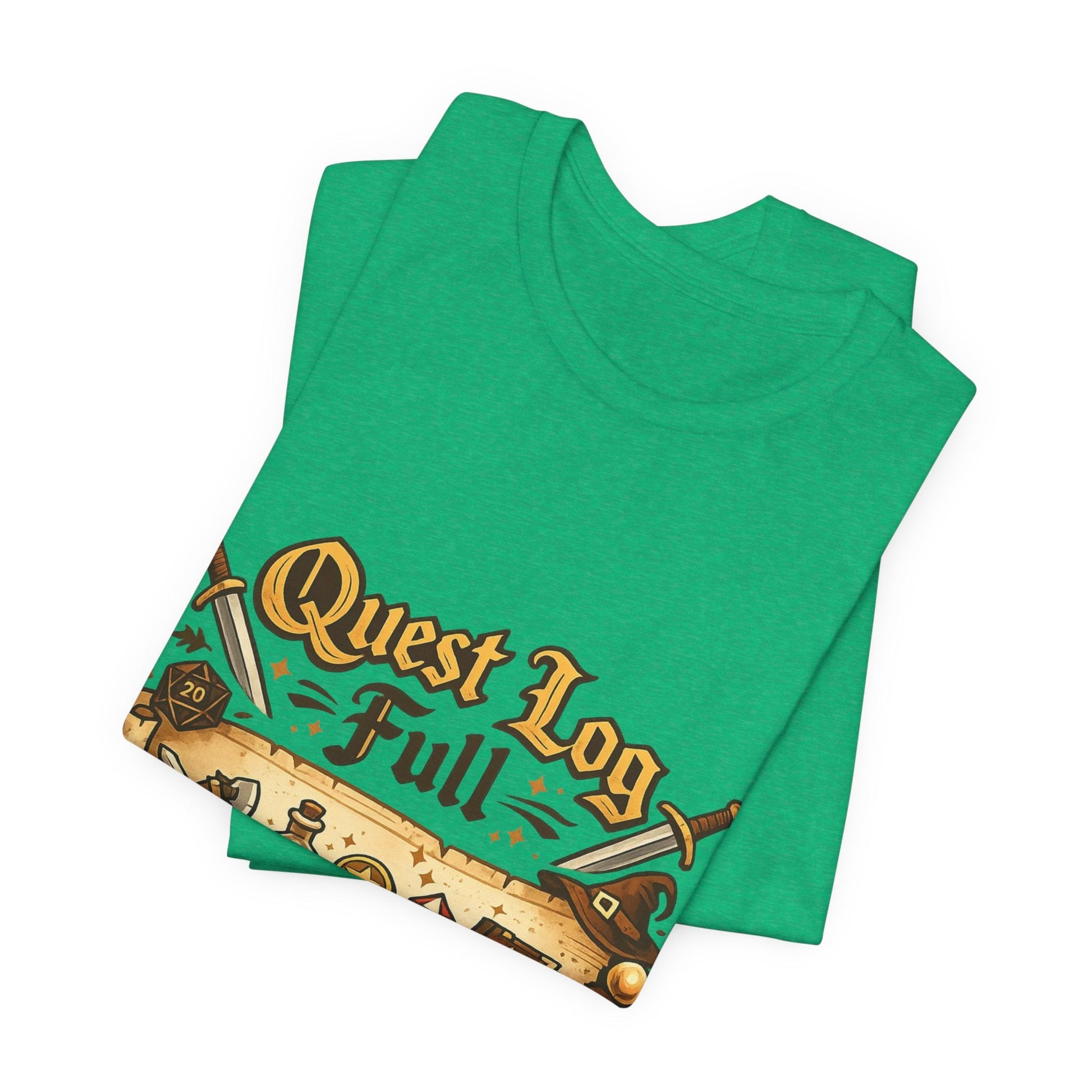 Quest Log Full T-Shirt — Gamer RPG Adventure Tee Printify