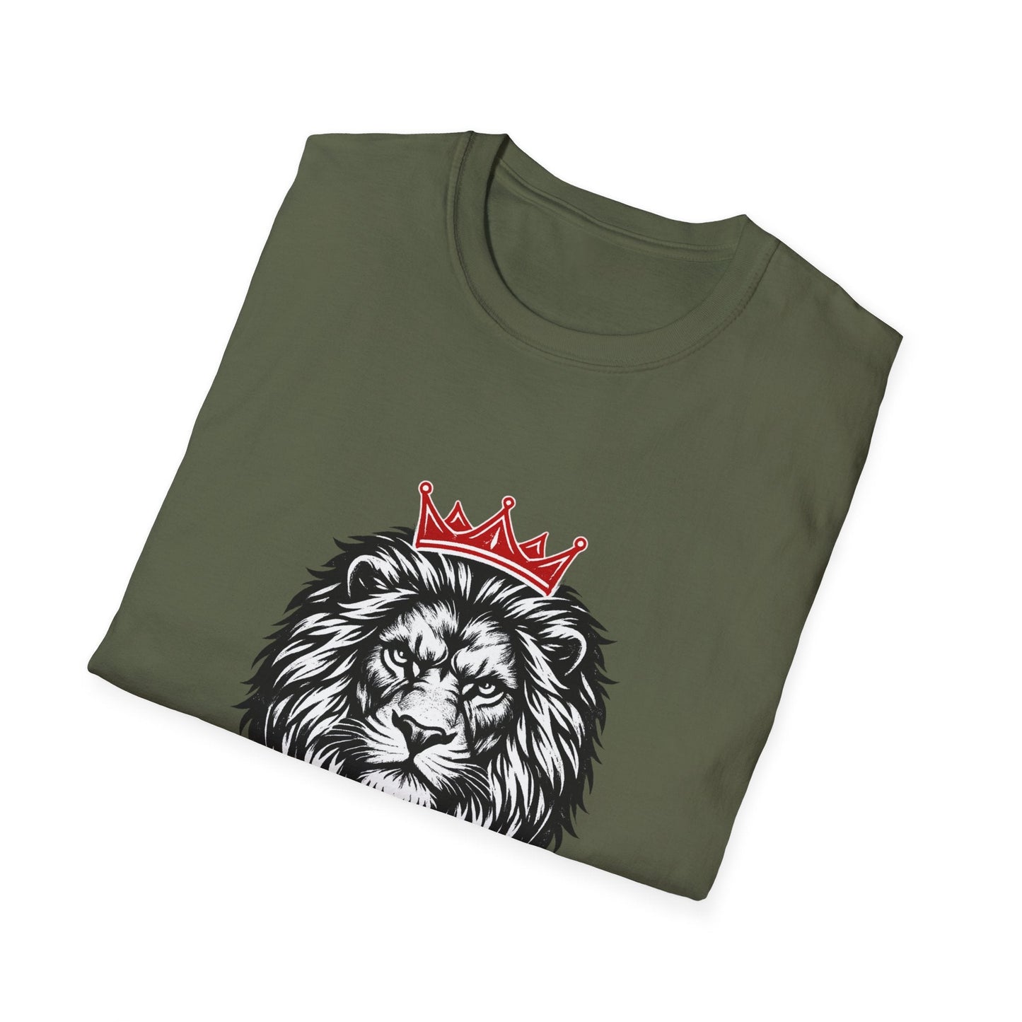 No Fear Lion T‑Shirt — Crowned Lion Graphic Tee Printify