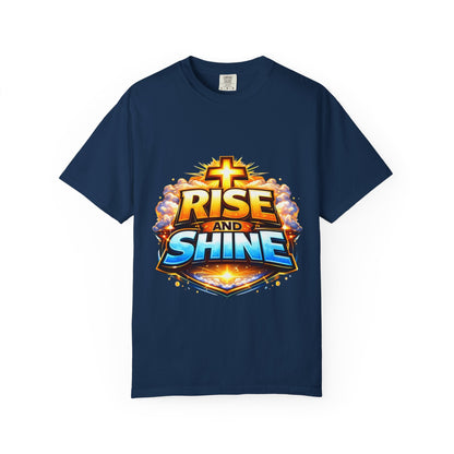 Rise and Shine Christian T-Shirt for Men – Inspirational Graphic Tee Printify