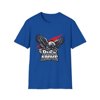 Rise Above Eagle T-Shirt — Patriotic Graphic Tee with Soaring Eagle Printify