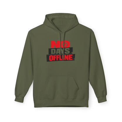 No Days Offline Hoodie — Gamer / Streamer Graphic Pullover Printify