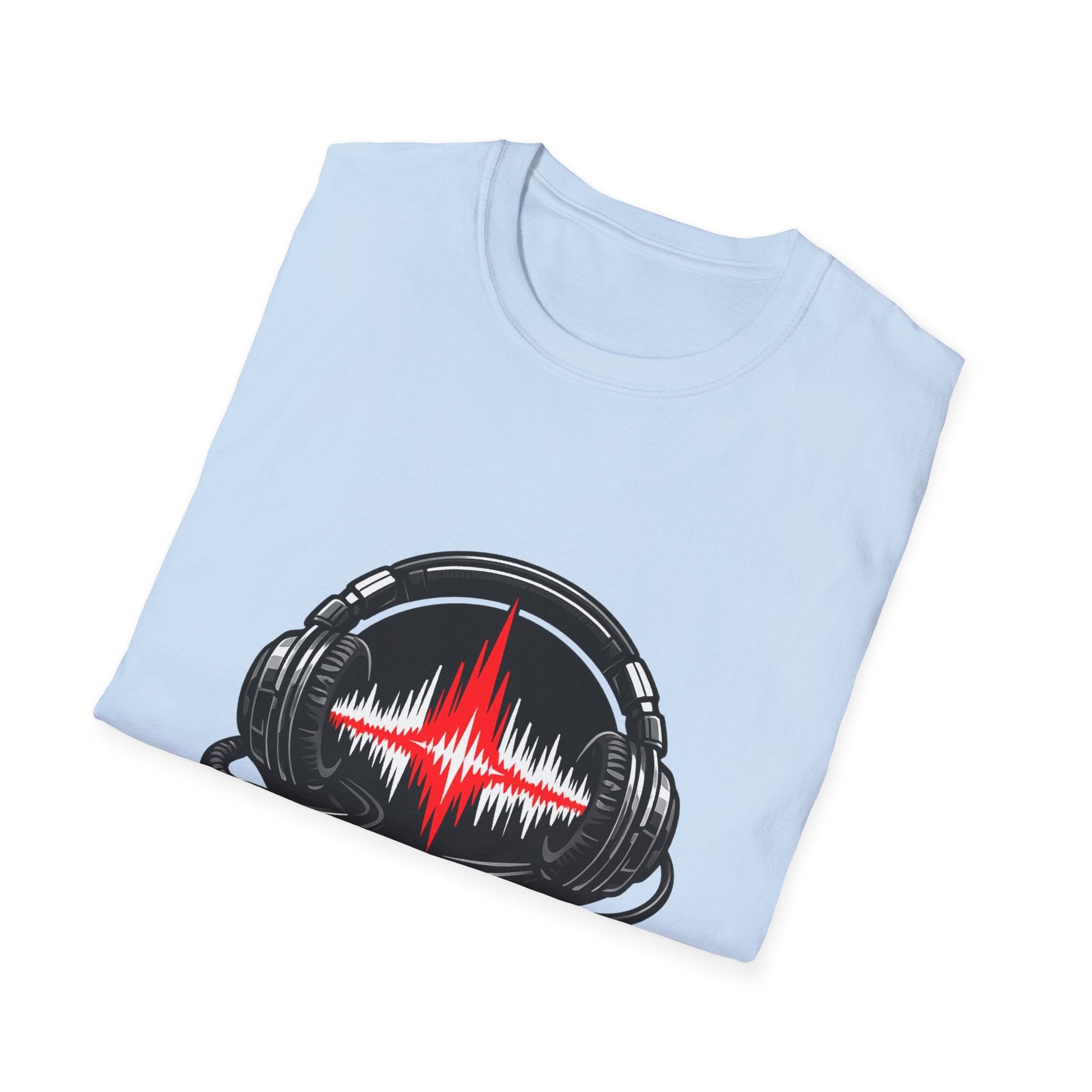Sound Engineer T-Shirt — Headphones & Waveform Audio Tech Tee Printify