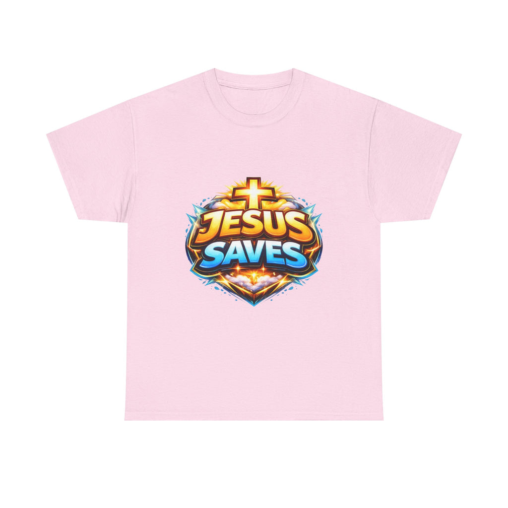 Jesus Saves T-Shirt — Bold Faith Graphic Tee for Christians, Church & Easter