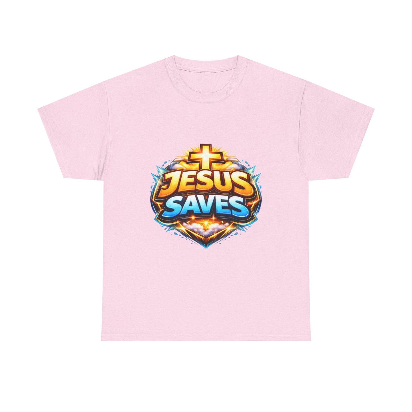 Jesus Saves T-Shirt for Men – Bold Faith Graphic Tee for Christians Printify