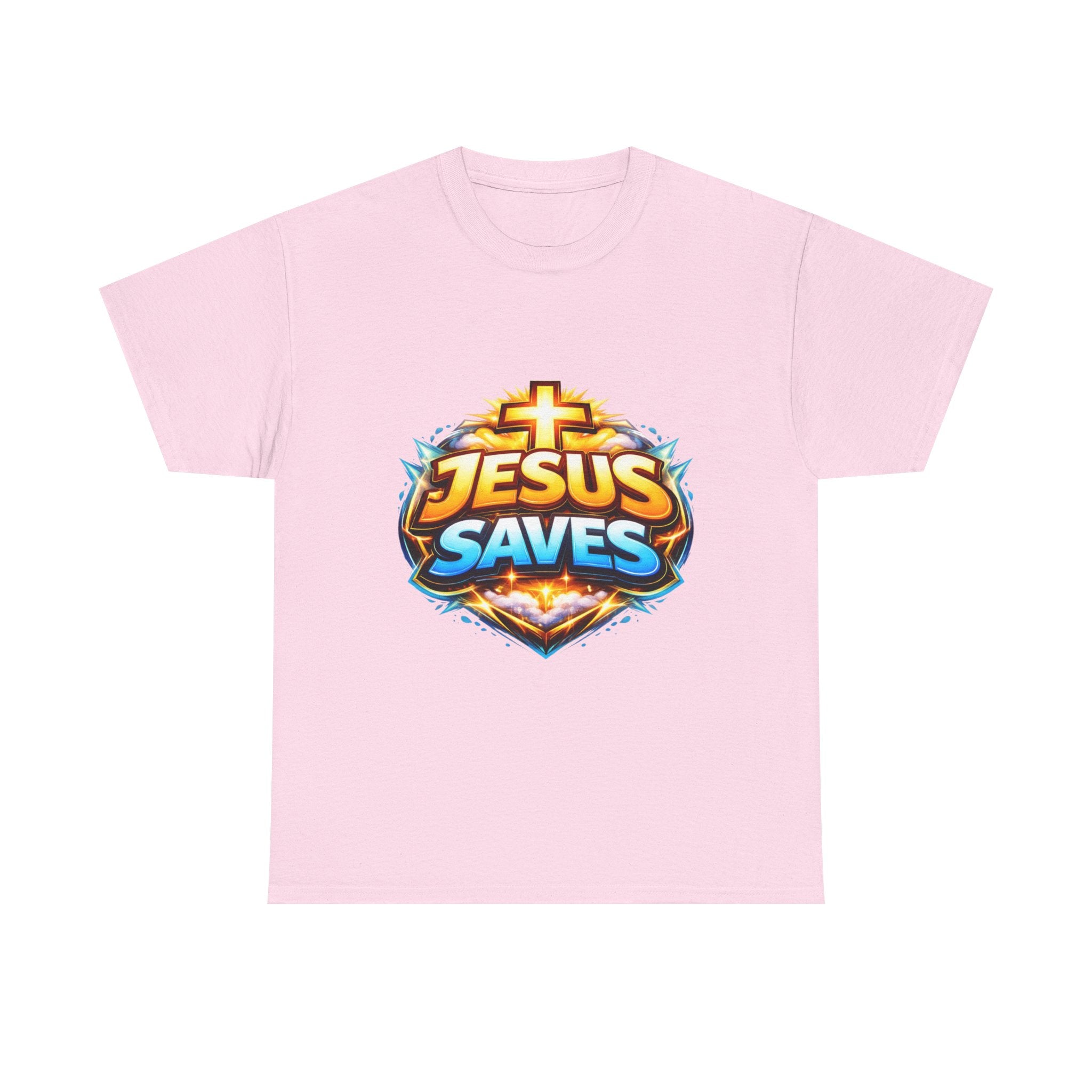 Jesus Saves T-Shirt — Bold Faith Graphic Tee for Christians, Church & Easter