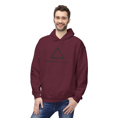 Hoodie — Minimal "Forward Only" Triangle Logo Pullover