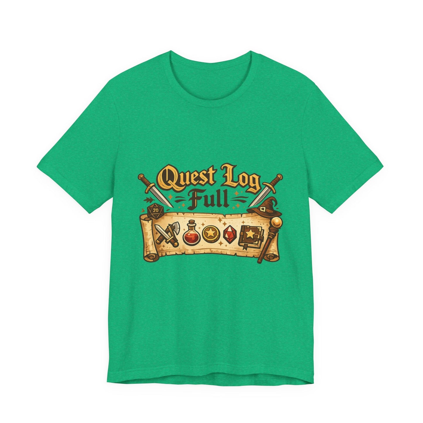 Quest Log Full T-Shirt — Gamer RPG Adventure Tee Printify