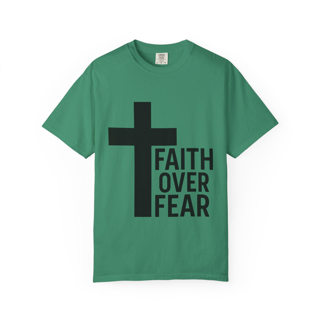 Faith Over Fear T-Shirt — Christian Cross Inspirational Tee