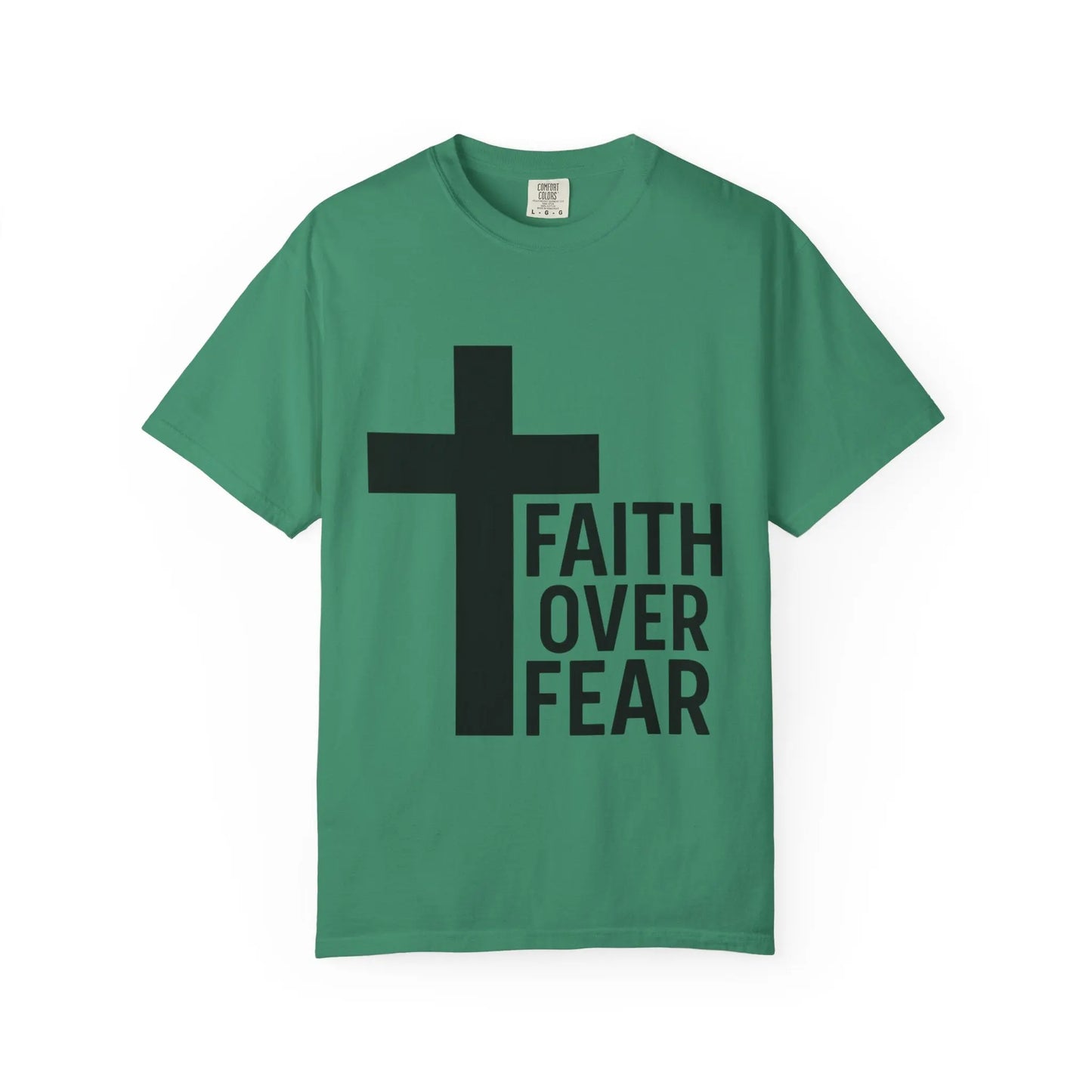 Faith Over Fear T-Shirt — Christian Cross Inspirational Tee Printify