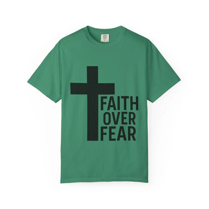 Faith Over Fear T-Shirt — Christian Cross Inspirational Tee Printify