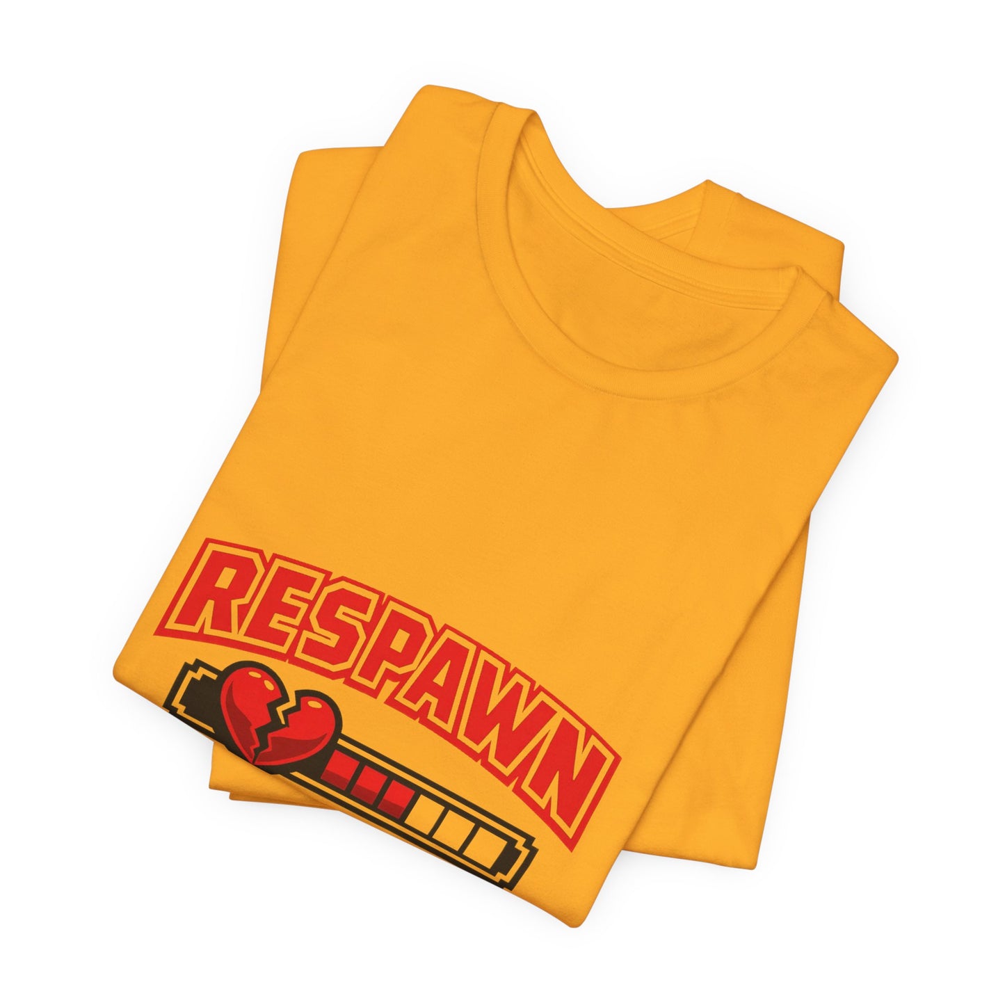 Respawn Tomorrow T-Shirt — Gamer Healing Heart Life Bar Tee